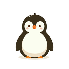 penguin illustration on an isolated white background