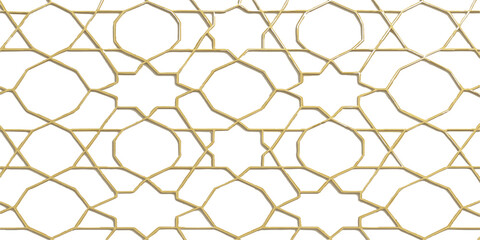 Naklejka premium Abstract seamless geometric pattern vector illustration for wallpaper, fabric, or wall tile decoration