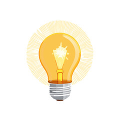 glowing light bulb vector illustrations representing ideas, innovation, and creativity. Perfect for concept design, technology, business presentations, startup visuals, and educational projects.