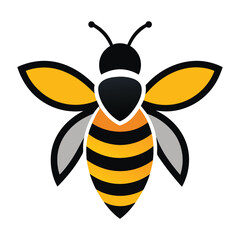 Vector Artwork of Bee Logo Icon Design EPS Illustration