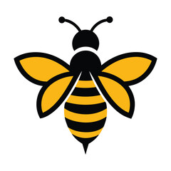 Honey Bee Logo Design EPS – Minimalist Vector on White