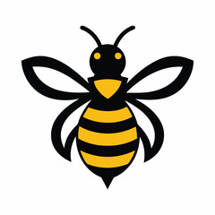 Honey Bee Logo Design EPS – Minimalist Vector on White