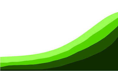 Modern Abstract Green Wavy Layers Background with Copy Space