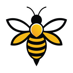 Honey Bee Logo Design EPS – Minimalist Vector on White