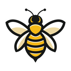 Honey Bee Logo Design EPS – Minimalist Vector on White