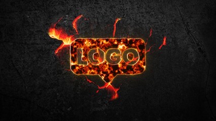 Burning Hot Lava Crack Magma Logo Reveal
