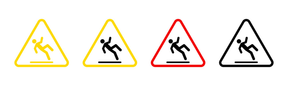 Caution wet floor signs set