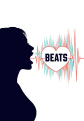 Voice Beats Vocal Expression Heartbeat Sound Waves Audio Connection Concept