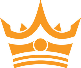 Modern Golden Royal Crown Vector Icon