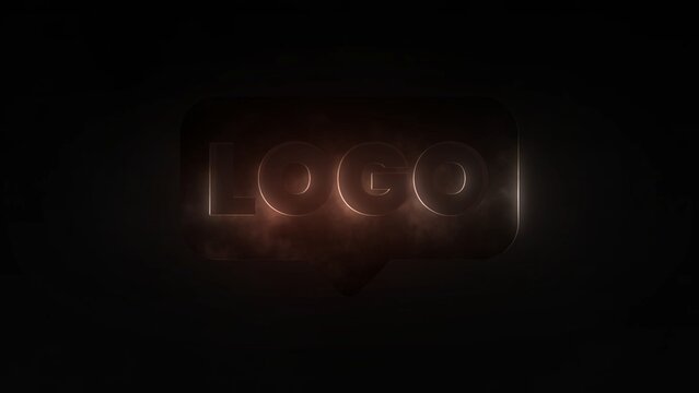Dark Glowing Outline 3D Superhero Logo Reveal