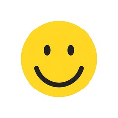 Fototapeta premium Classic Simple Yellow Smiley Face Emoji Icon