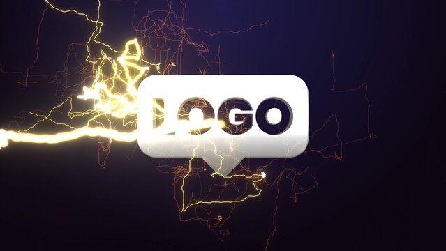 Lightning Flash Metallic Superhero Electric Logo Reveal