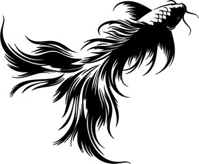 Elegant Koi Fish Vector – Japanese Symbol of Prosperity and Harmony