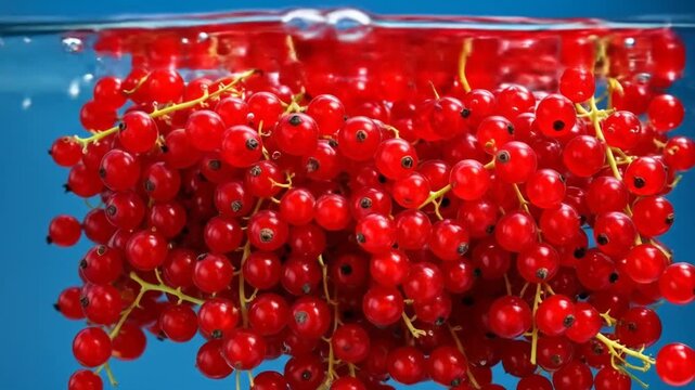 Red currants in water