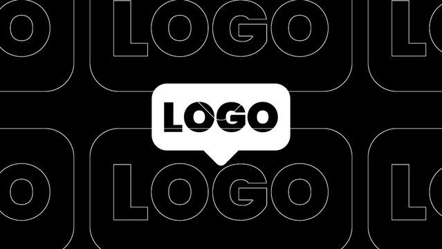 Clean Kinetic Typography Negative Logo Reveal