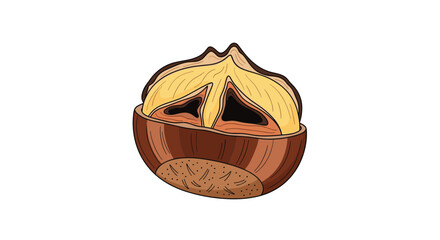 Fototapeta premium Delicious Roasted Chestnut Ready to Eat.