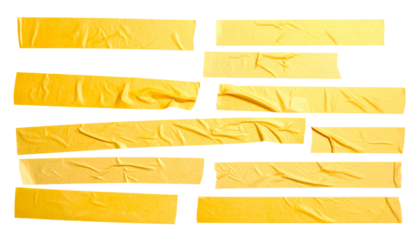 Collection of yellow masking tape element design