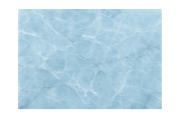 Blue marble stone texture surface with transparent background