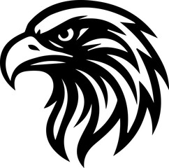 Eagle Head Icon – Fierce Bird Symbol Vector Illustration