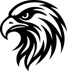 Eagle Head Icon – Fierce Bird Symbol Vector Illustration