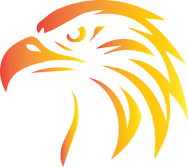Eagle Head Icon &ndash; Fierce Bird Symbol Vector Illustration