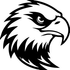 Eagle Head Icon – Fierce Bird Symbol Vector Illustration