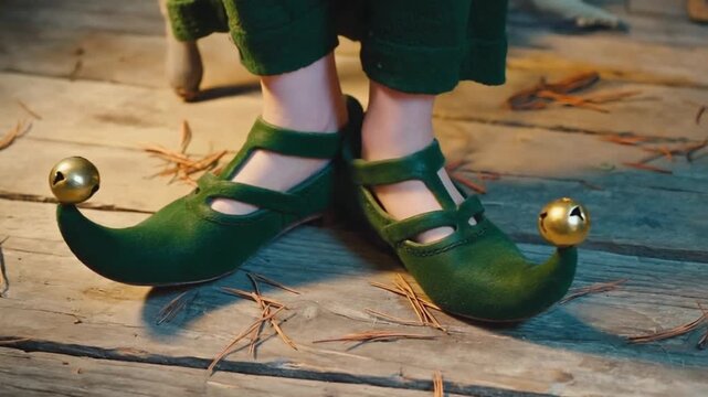 Feet and shoes of an elf.