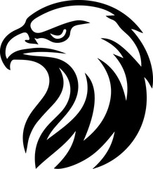 Eagle Head Icon &ndash; Fierce Bird Symbol Vector Illustration