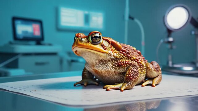 Frog at a vet.