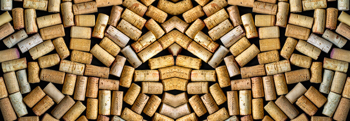 Background of Various Old Used corks plugs from various types of wine