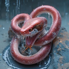 Fototapeta premium close up of a worm