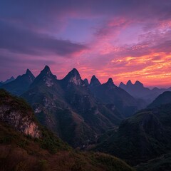 SunsetOverMountainPeaks