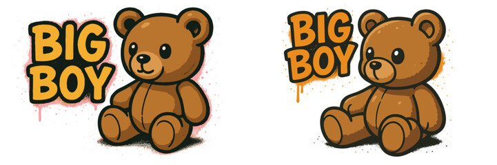 Cute cartoon teddy bear character with playful design and vivid colors in cozy setting showing fondness and nostalgia