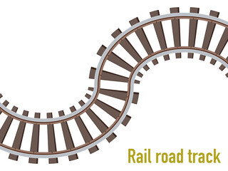デフォルメされた線路のイラスト素材