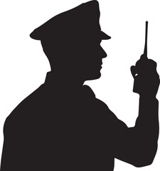 Police officer silhoutte