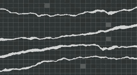 Grunge background with torn paper edges and grid pattern creating an abstract design