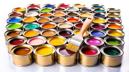 A Palette of Vibrant Hues Ready to Be Unleashed, Awaiting the Artist's Touch, Creating a Symphony of Color