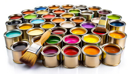 A Palette of Vibrant Hues Ready to Be Unleashed, Awaiting the Artist's Touch, Creating a Symphony of Color
