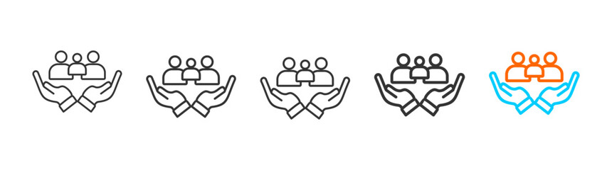 diversity and inclusion
transparency and   icon set multiple style collection	