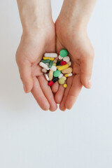 Alternative medicine herbal organic capsule with vitamin E omega 3 fish oil, mineral, drug with herbs and fruits natural supplements for healthy good life