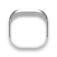 Glass Morphism Ux banner. Transparent Glass Interface Button. Phone design element. Plastic frame with Drop Shadow Effect