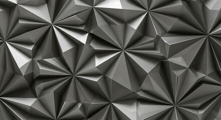 Fototapeta premium Abstract geometric metallic surface with sharp facets and dramatic light and shadow play