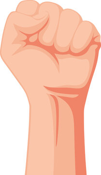 Raised Fist Symbol of Power, Strength, Unity and Protest Vector Art