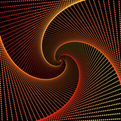 Yellow,orange,red gradient dotted spiral vortex wallpaper background