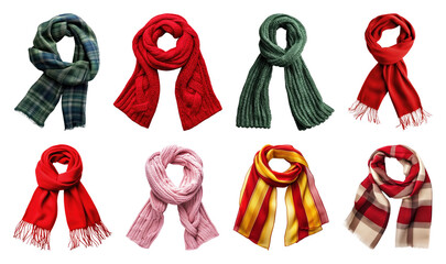 Colorful winter scarves collection