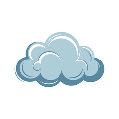Snowfall cloud  icon vector on White Background ,Vector Art Illustration on white background.