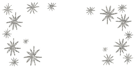 Snowflake, silver snow, flakes of silver on png transparent background. Premium design,wedding, vip cover template, grand opening, flyer, holiday. 