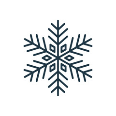 Snowflake pattern Icon on White Background Vector Art Illustration on white background.