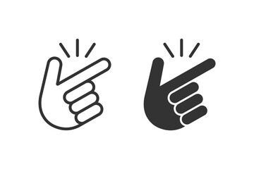 Easy icon vector. Finger snapping icon symbol. Snap of the fingers icon. Vector Illustration
