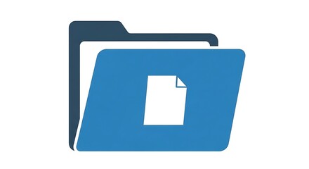 Blue File Folder Icon.
